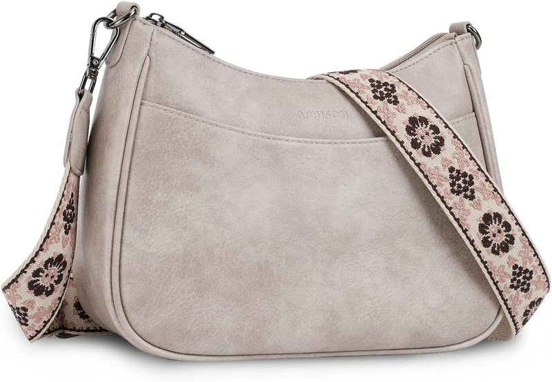 APHISON Trendy Leather Crossbody Purse with Adjustable Strap, Women's Shoulder Handbag - Image 1